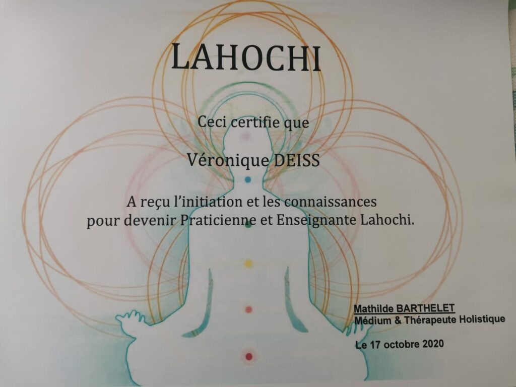 Certificat de formation LaHoChi Véronique DEISS